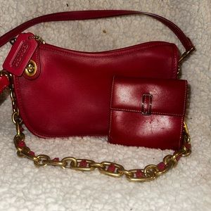 Coach swinger and wallet. Red. Beautiful
